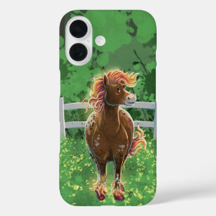 Cute Fire Horse iPhone 16 Case