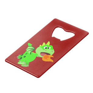 Cute Fire-Spitting Cartoon Baby Dragon