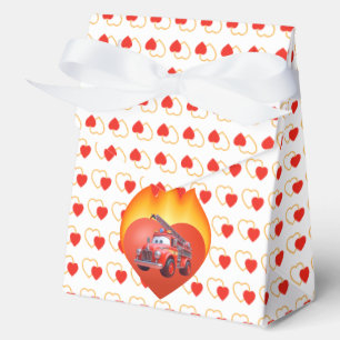 Cute fire truck Valentine's day Favour Box