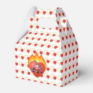 Cute fire truck Valentine's day Favour Box