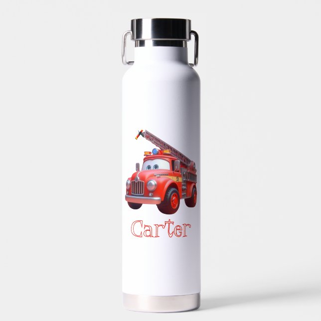 Cute fire truck water bottle (Front)