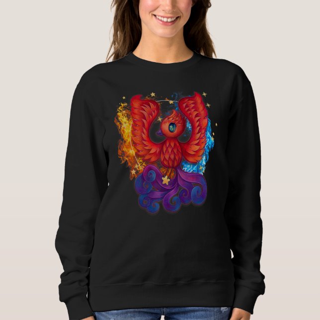Cute Firebird Rising Phoenix Art T-Shirt Kids Todd Sweatshirt (Front)
