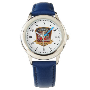 Cute Firefighter Badge Personalised Watch