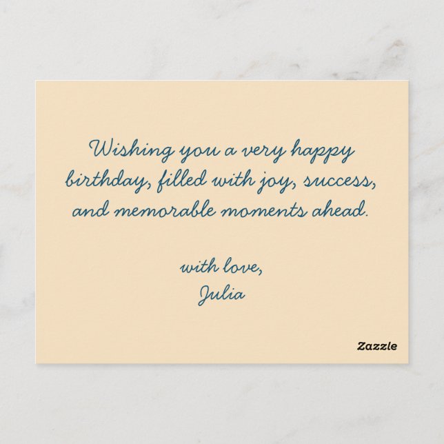 Cute Fireworks-Inspired Pattern - Birthday Card (Back)