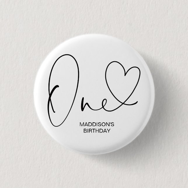 Cute First Birthday Badge for Babies 1st Birthday (Front)