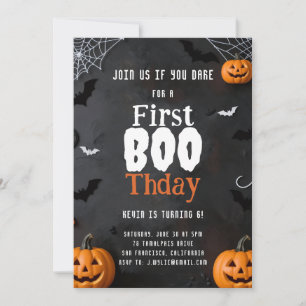 Cute First Boo-Thday Halloween birthday party Invitation