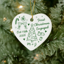 Cute First Christmas Engaged First Photo