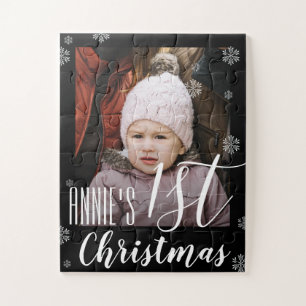 Cute First Christmas Kids Photo Puzzle