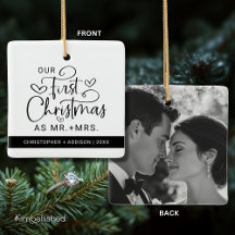 Cute First Christmas Mr Mrs Photo Christmas
