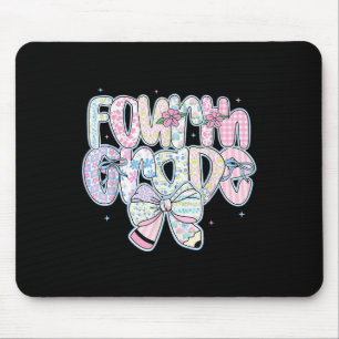 Cute First Day Of School Preppy Fourth Grade Back Mouse Pad