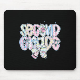Cute First Day Of School Preppy Second Grade Back Mouse Pad