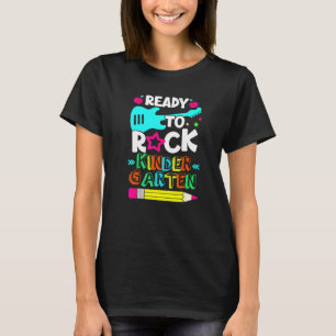 Cute First Day Of School Ready To Rock Kindergarte T-Shirt