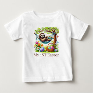 Cute first Easter sloth unisex Baby T-Shirt