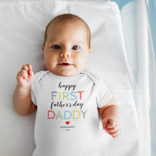 Cute First Father's Day Baby Bodysuit