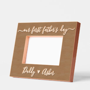 Cute First Fathers Day Gift Engraved Picture Frame
