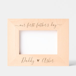 Cute First Fathers Day Gift Engraved Picture Frame