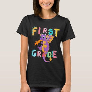Cute First GRADE Dinosaur Squad School boys kids T-Shirt