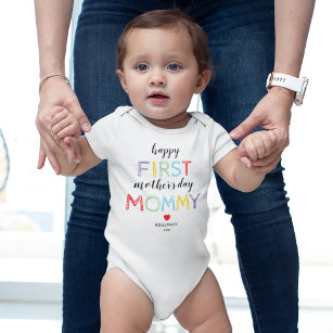 Cute First Mother's Day Baby Bodysuit