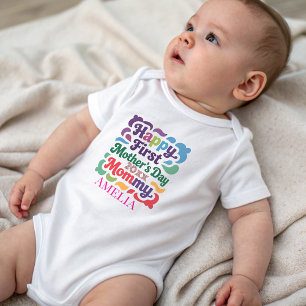 Cute First Mother's Day Baby mommy  Baby Bodysuit