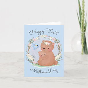 Cute First Mother's Day Folded Greeting Card
