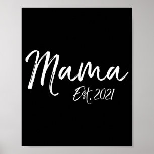 Cute first mother's day gift for new moms mama est poster