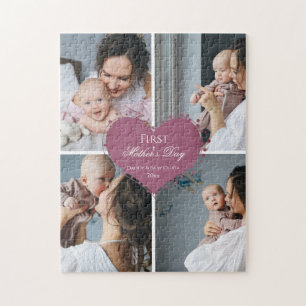 Cute First Mother's Day Gift   Photo Collage Jigsaw Puzzle