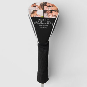 Cute First Mothers Day Modern Photo Collage Golf Head Cover