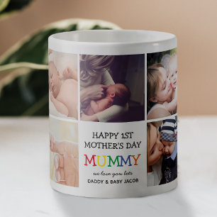 Cute First Mother's Day Mummy  Photo Collage Coffee Mug
