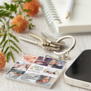 Cute First Mother's Day Mummy  Photo Collage Key Ring