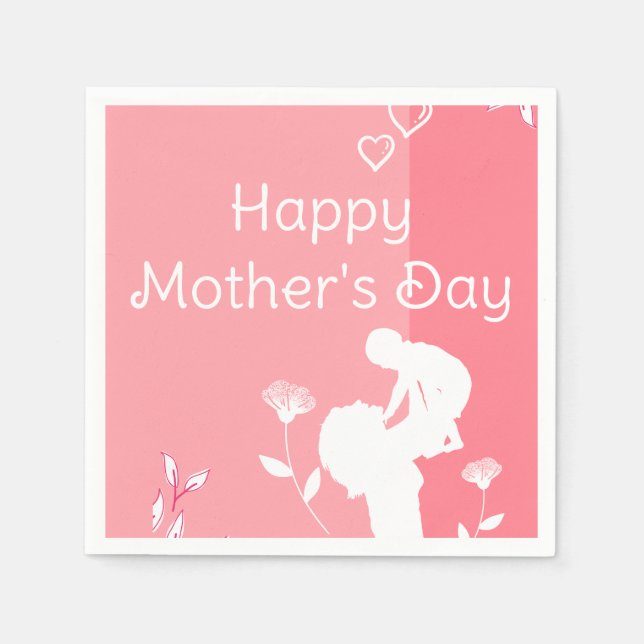  Cute First Mother's Day Napkin (Front)