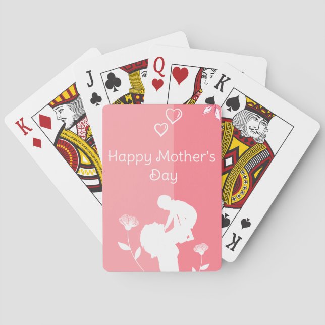  Cute First Mother's Day Playing Cards (Back)