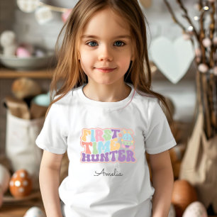 Cute First Time Hunter Easter Egg Hunt Baby T-Shirt