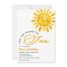 Cute First Trip Around the Sun 1st Birthday