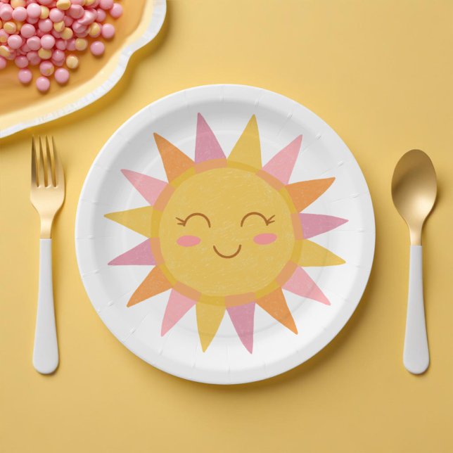 Cute First Trip Around the Sun Birthday Paper Plate (Creator Uploaded)