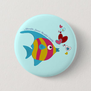 Cute Fish 6 Cm Round Badge