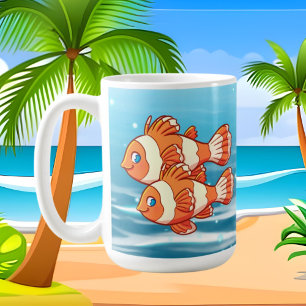 cute fish add text crazy lady coffee mug