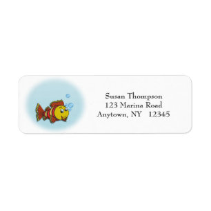 Cute Fish Address Label Return Address Label