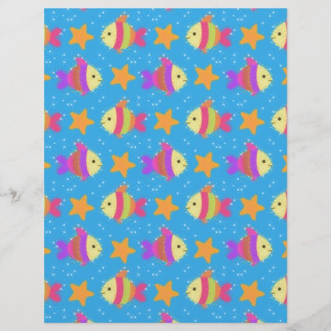 Cute Fish And Starfish Pattern (Front)