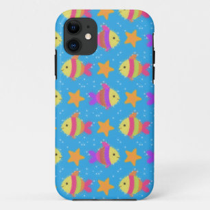 Cute Fish And Starfish Pattern iPhone 11 Case