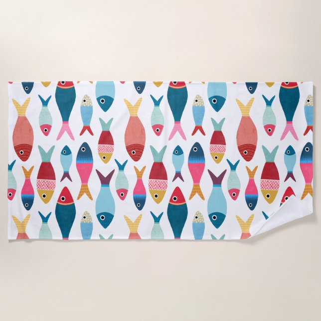 Cute Fish at the beach Towel (Front)