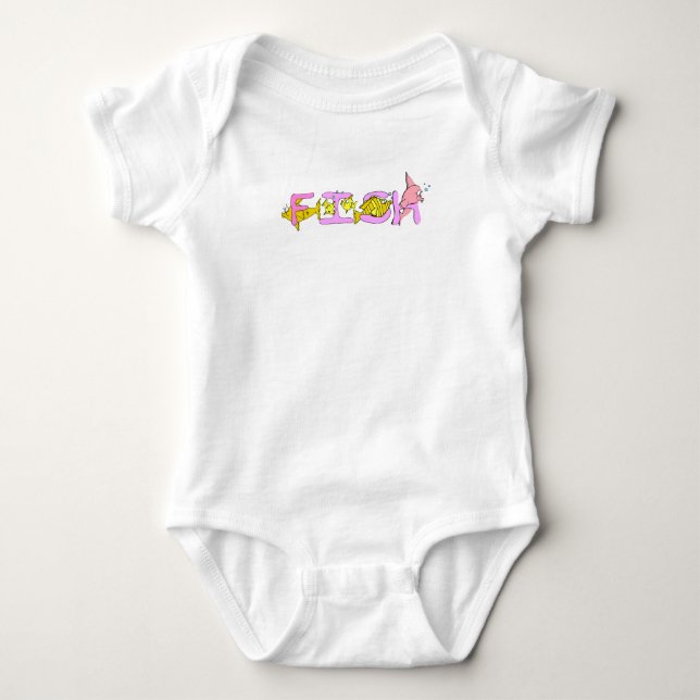 Cute Fish Baby Bodysuit (Front)