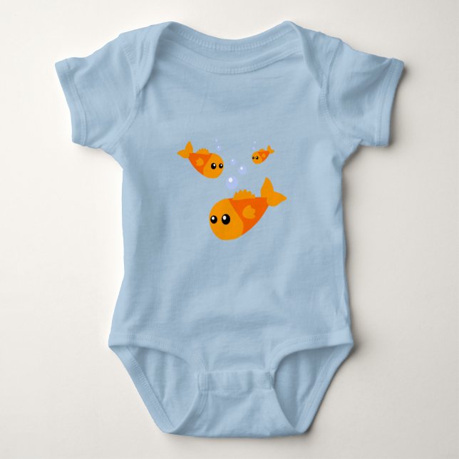 Cute Fish Baby Clothes Bodysuit (Front)