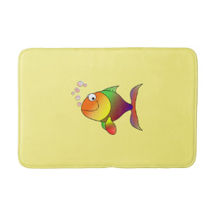 Cute fish bath matt bath mat