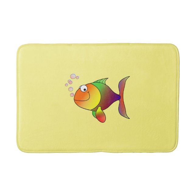 Cute fish bath matt mat (Front)