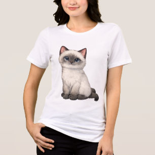 Cute Fish Bowl Kitten Tri-Blend Shirt