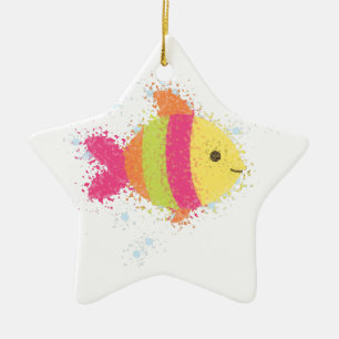 Cute Fish Cartoon Ceramic Tree Decoration