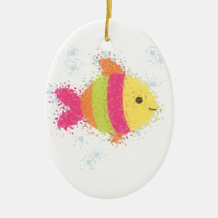 Cute Fish Cartoon Ceramic Tree Decoration