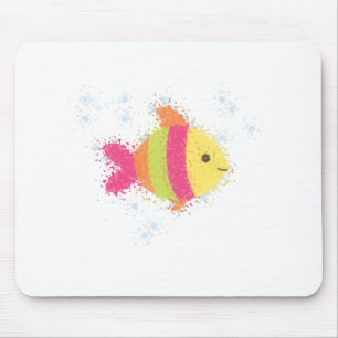 Cute Fish Cartoon Mouse Pad