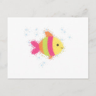 Cute Fish Cartoon Postcard