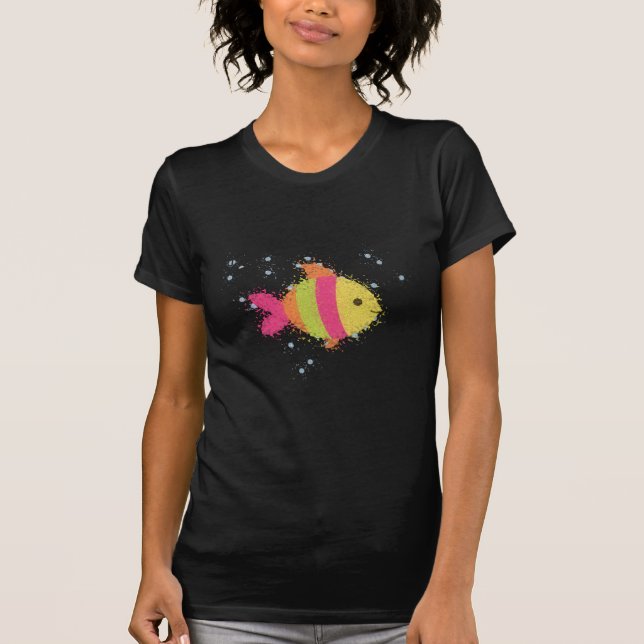 Cute Fish Cartoon T-Shirt (Front)
